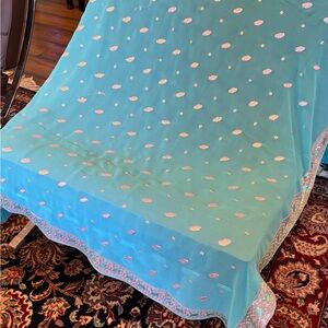 Light blue georgette saree